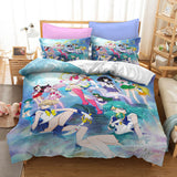 Laden Sie das Bild in den Galerie-Viewer, Sailor Moon Cosplay Grils Bettwäsche-Set UK Quilt Bettbezug Bett-Sets