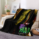 Laden Sie das Bild in den Galerie-Viewer, She Hulk Decke Flanell Fleece Decke Überwurf Cosplay Decke Raumdekoration
