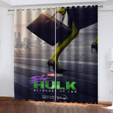 Laden Sie das Bild in den Galerie-Viewer, She Hulk Vorhänge Blackout Cosplay Fenstervorhänge für Raumdekoration