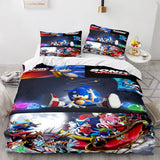 Laden Sie das Bild in den Galerie-Viewer, Sonic The Hedgehog Cosplay Kinderbettwäscheset Quilt Bettbezug Bettsets