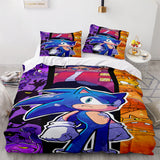 Laden Sie das Bild in den Galerie-Viewer, Sonic The Hedgehog Cosplay Kinderbettwäscheset Quilt Bettbezug Bettsets