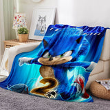 Laden Sie das Bild in den Galerie-Viewer, Sonic the Hedgehog 2 Flanell-Fleece-Decke, Überwurf, Cosplay-Decke