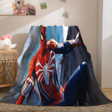 Laden Sie das Bild in den Galerie-Viewer, Spider Man Cosplay Flanell-Fleece-Decke, Überwurf, Wickeldecke, Nickerchen-Steppdecke