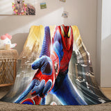 Laden Sie das Bild in den Galerie-Viewer, Spider Man Cosplay Flanell-Fleece-Decke, Überwurf, Wickeldecke, Nickerchen-Steppdecke