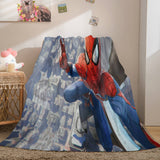 Laden Sie das Bild in den Galerie-Viewer, Spider Man Flanell-Fleece-Decke, Überwurf, Wickeldecke, Nickerchen-Steppdecke