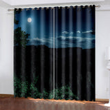Laden Sie das Bild in den Galerie-Viewer, Starry Sky Space Curtains Blackout Window Treatments Drapes Room DecorMöbel &amp; Wohnen, Dekoration, Vorhänge!