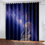 Laden Sie das Bild in den Galerie-Viewer, Starry Sky Space Curtains Blackout Window Treatments Drapes Room DecorMöbel &amp; Wohnen, Dekoration, Vorhänge!