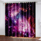 Laden Sie das Bild in den Galerie-Viewer, Starry Sky Space Curtains Blackout Window Treatments Drapes Room DecorMöbel &amp; Wohnen, Dekoration, Vorhänge!