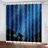 Laden Sie das Bild in den Galerie-Viewer, Starry Sky Space Curtains Blackout Window Treatments Drapes Room DecorMöbel &amp; Wohnen, Dekoration, Vorhänge!