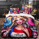 Laden Sie das Bild in den Galerie-Viewer, Suicide Squad Harley Quinn Deadpool Bettwäsche-Set Quilt Bettbezug-Sets