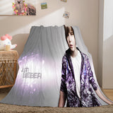 Laden Sie das Bild in den Galerie-Viewer, Super Star Justin Bieber Flanell-Fleece-Überwurfdecke, Cosplay-Steppdecke