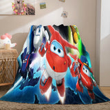 Laden Sie das Bild in den Galerie-Viewer, Super Wings Cosplay Flanell-Fleece-Überwurf-Decke, Wickeldecke