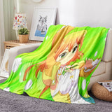 Laden Sie das Bild in den Galerie-Viewer, The Demon Girl Next Door Flanell-Fleece-Decke, Überwurf, Cosplay-Decke