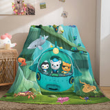 Laden Sie das Bild in den Galerie-Viewer, The Octonauts Flanell-Fleece-Decke, Überwurf, Cosplay-Steppdecke