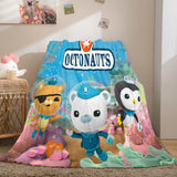 Laden Sie das Bild in den Galerie-Viewer, The Octonauts Flanell-Fleece-Decke, Überwurf, Cosplay-Steppdecke