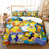 Laden Sie das Bild in den Galerie-Viewer, The Simpsons Cosplay Bettwäsche-Set UK Quilt Bettbezug Bettwäsche-Sets