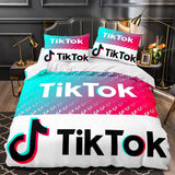 Laden Sie das Bild in den Galerie-Viewer, Tiktok Bettwäsche-Set Tik Tok Quilt Bettbezüge Bettwäsche-Sets