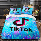 Laden Sie das Bild in den Galerie-Viewer, Tiktok Bettwäsche-Set Tik Tok Quilt Bettbezüge Bettwäsche-Sets