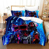 Laden Sie das Bild in den Galerie-Viewer, Transformers Optimus Prime Cosplay Bettwäsche-Set Bettbezug Bett-Sets