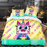 Laden Sie das Bild in den Galerie-Viewer, Unikitty Bettwäsche-Set Quilt Bettbezug Bettwäsche-Sets Kindergeburtstagsgeschenk